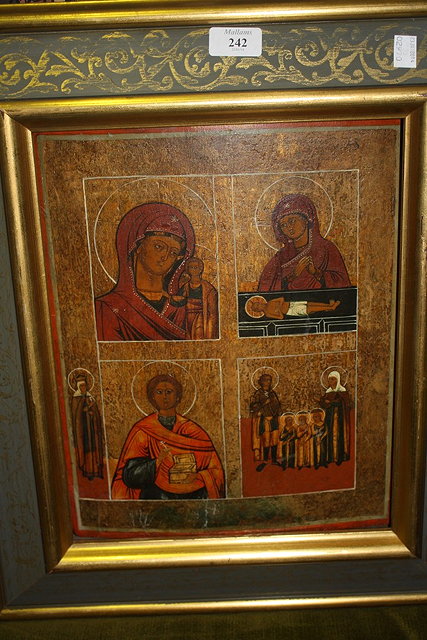 Appraisal: A Russian Ukranian painted icon in the th Century style