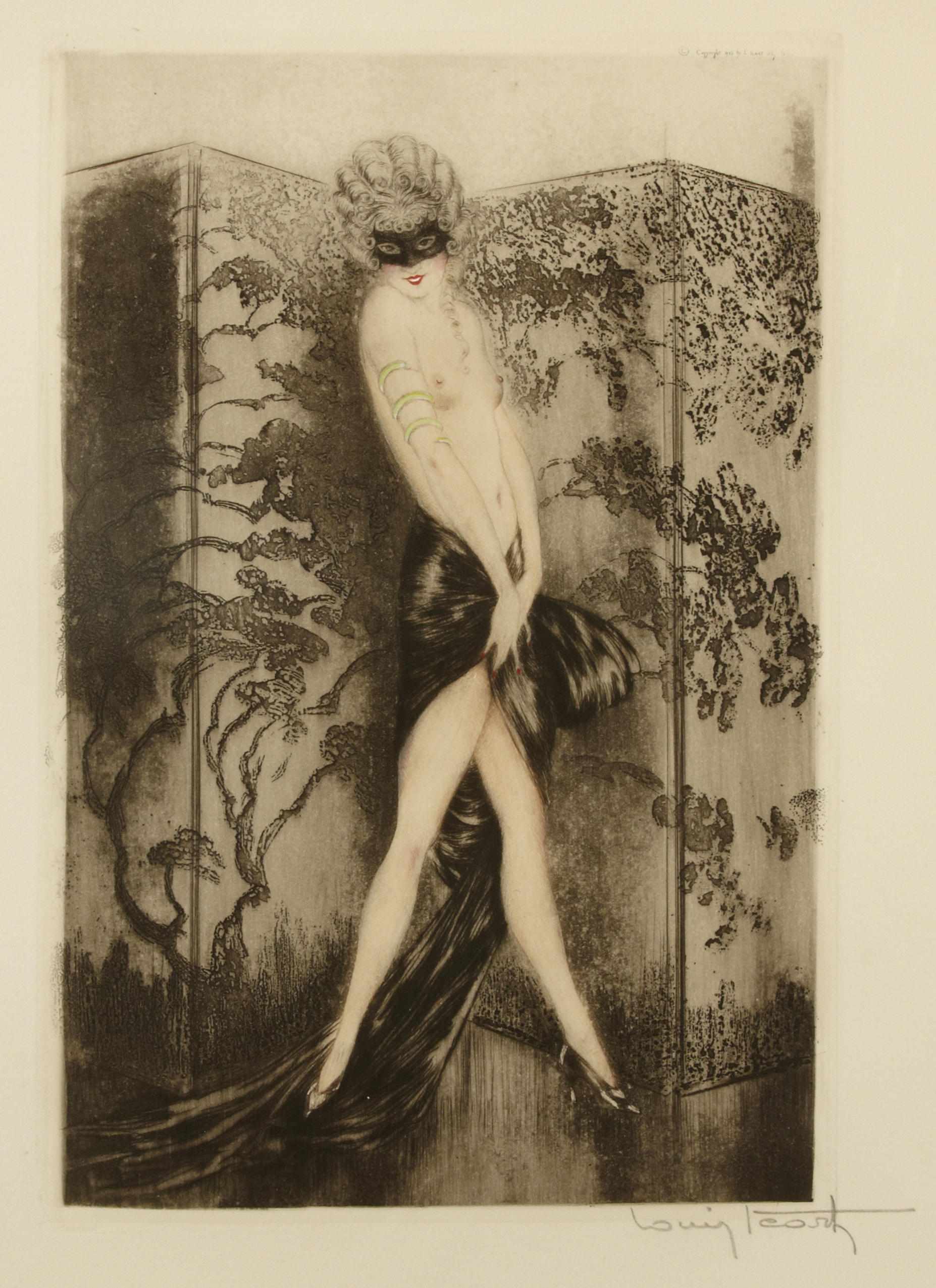 Appraisal: Louis Icart French - Masked H C I Etching and