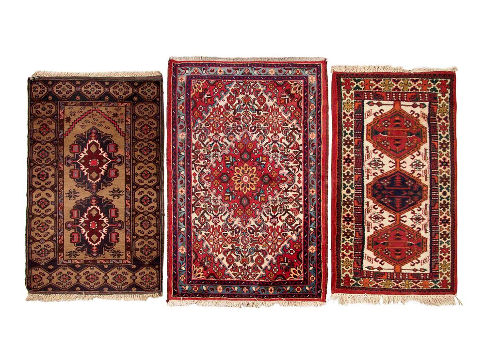 Appraisal: Three Wool Rugs Three Wool Rugs comprising a Serab a