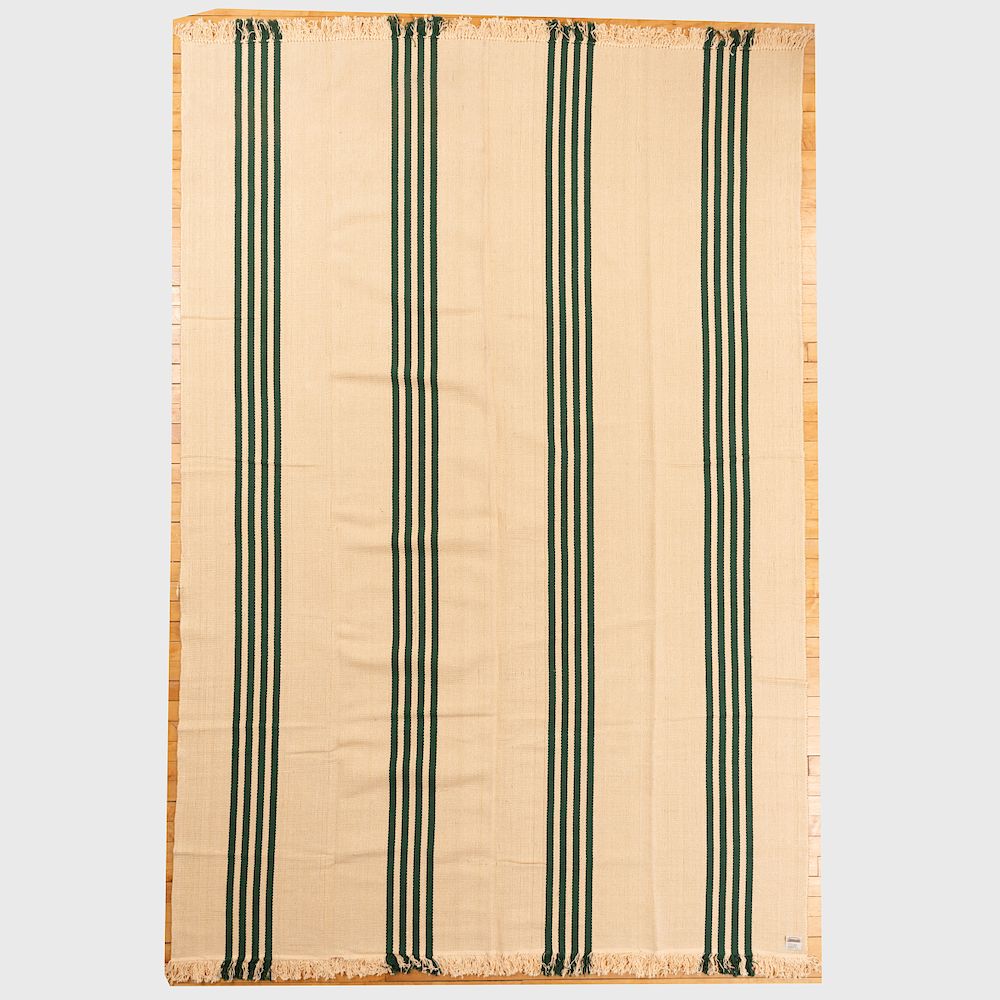 Appraisal: Woodard Weave Striped Cotton Kilim With label made in India