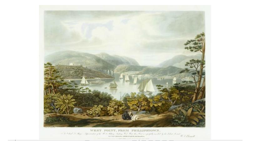 Appraisal: Hand-Colored Engraving Bennett W illiam J ames West Point from