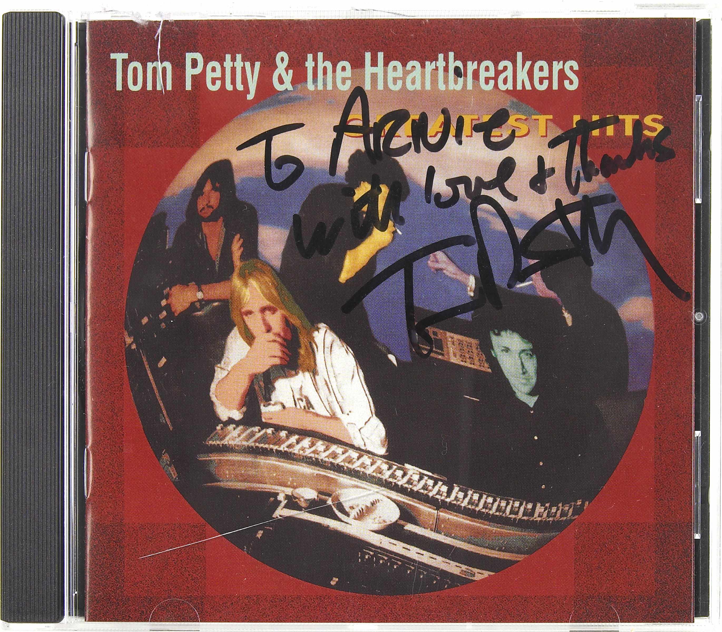 Appraisal: Tom Petty inscribed and signed CD Tom Petty The Heartbreakers