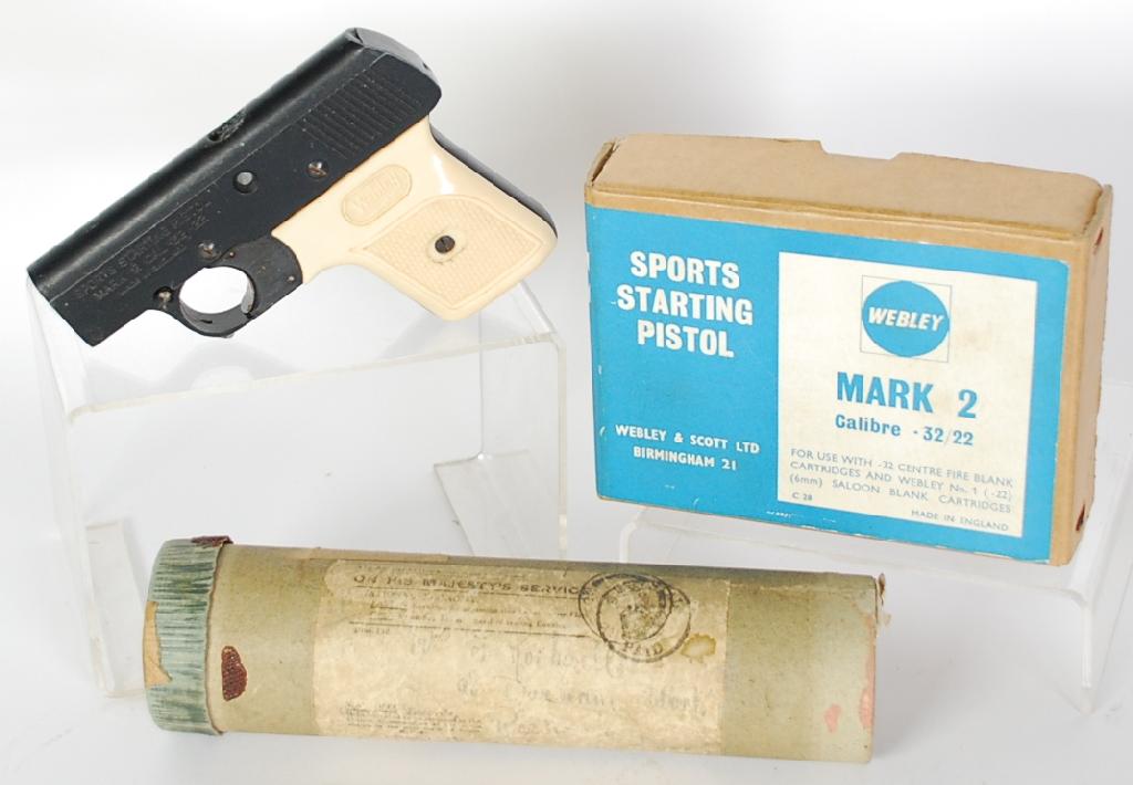 Appraisal: WEMBLEY MARK SPORTS STARTING PISTOL boxed and a WORLD WAR