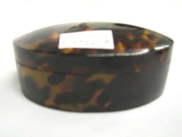 Appraisal: Tortoise Shell Oval Box