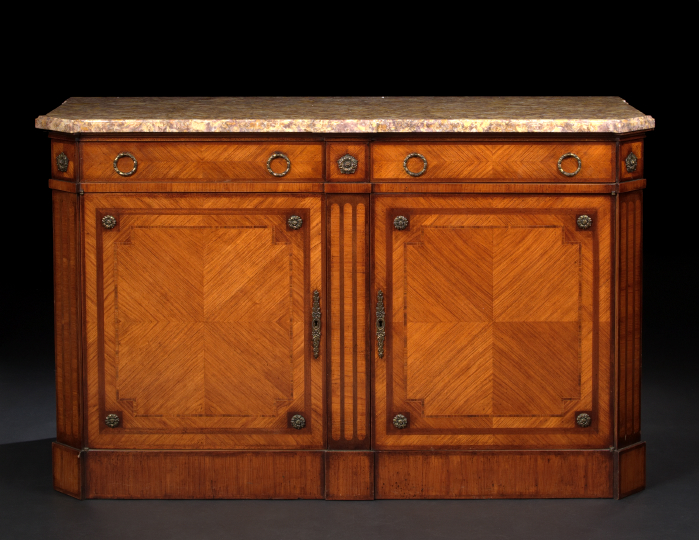 Appraisal: Napoleon III Mahogany Kingwood and Marble-Top Cabinet third quarter th