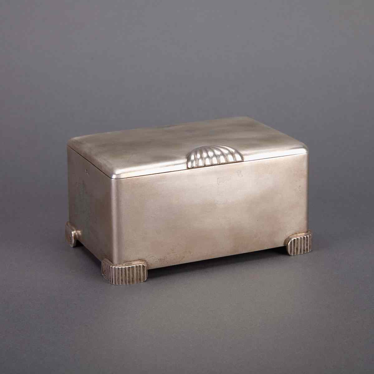 Appraisal: Russian Silver Oblong Tea Caddy Timofye Ullyin Moscow - height