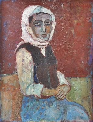 Appraisal: Luis Orozco Mexican th Century Woman in a white kerchief