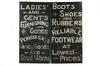 Appraisal: PAIR HAND-PAINTED TRADE SIGNS - White on Black Sand Textured