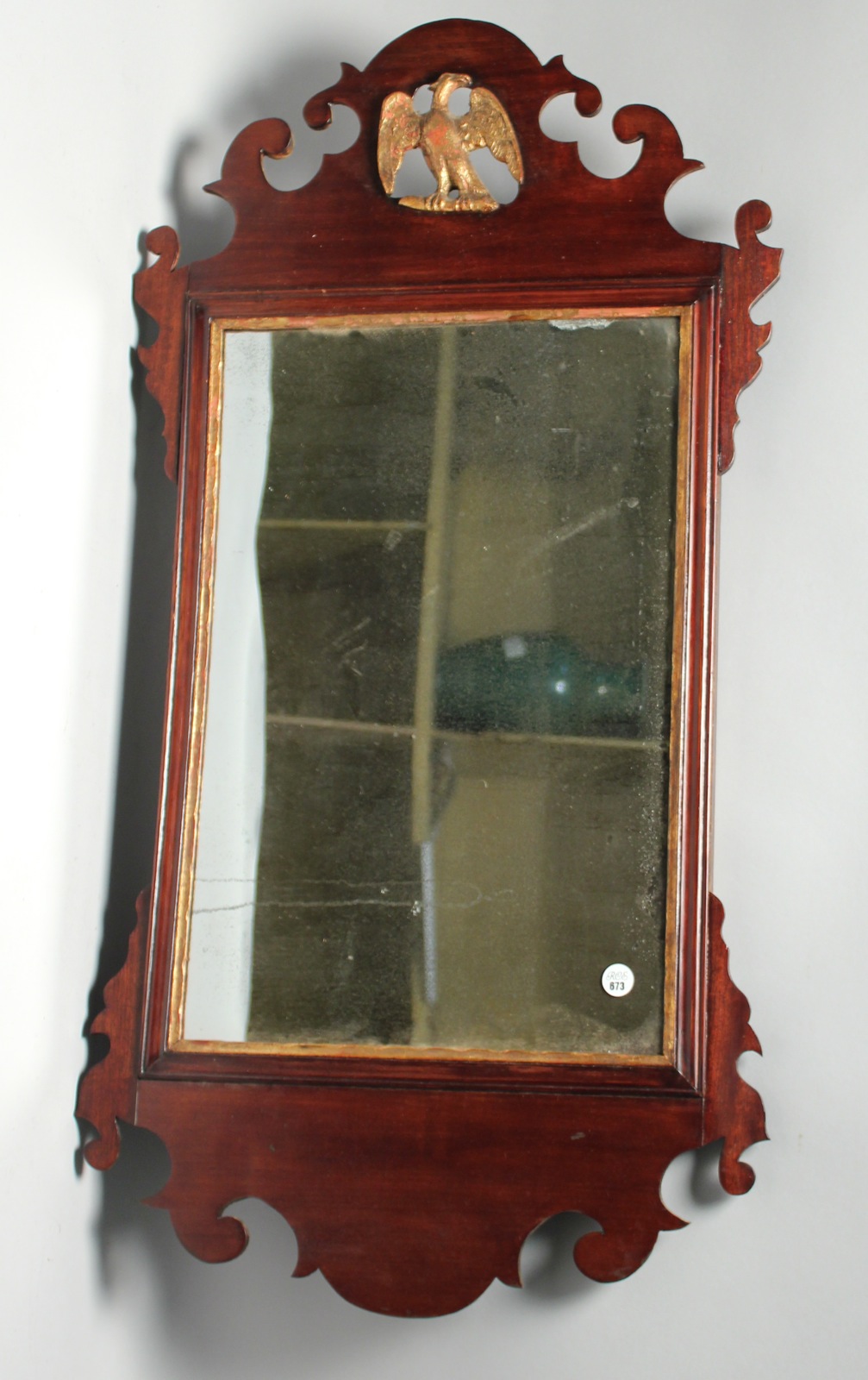 Appraisal: ANTIQUE AMERICAN CHIPPENDALE PARCEL GILT MIRROR Coastal MA Late th