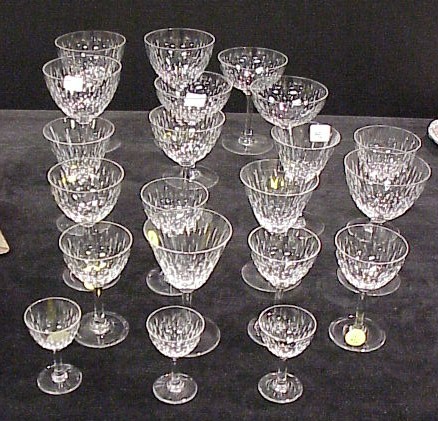 Appraisal: Baccarat stemware Paris pattern - three waters four sherries three