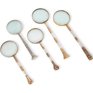 Appraisal: A Group of Five Victorian Parasol Handles Converted to Magnifying