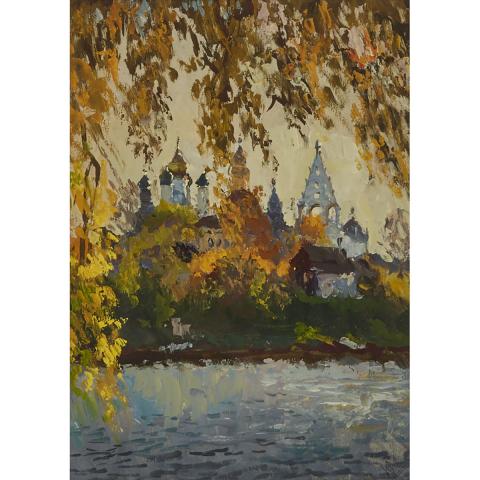 Appraisal: Ivan Sergeevich Komarovsky - AUTUMN KOLOMNA NEAR MOSCOW Russian Oil