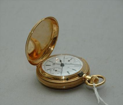 Appraisal: Gold Chronograph Pocket Watch by LeCoutre