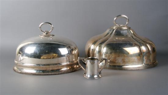 Appraisal: A Group of Two Silverplate Food Warmers Width of widest