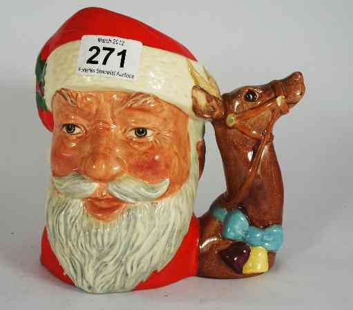 Appraisal: Royal Doulton Large Character Jug Santa Claus D with Reindeer