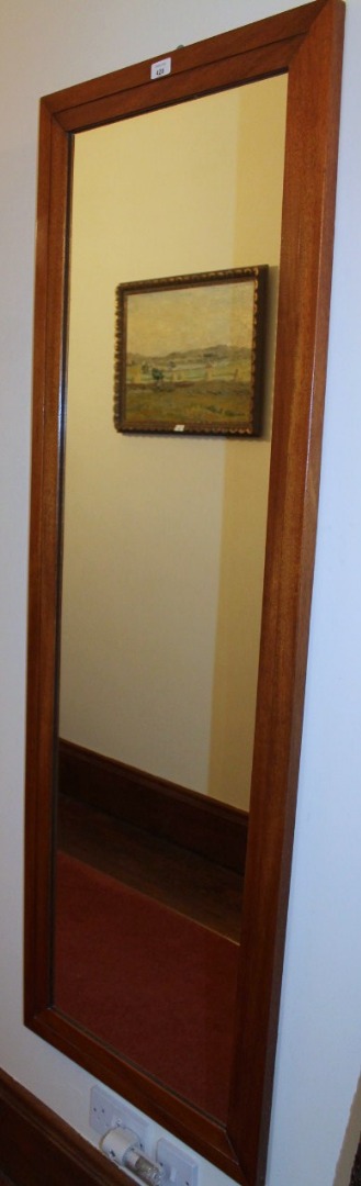 Appraisal: A mahogany framed full length dressing mirror