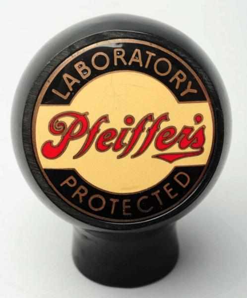 Appraisal: Pfeiffer's Laboratory Protected Beer Tap Knob Face has light crackling