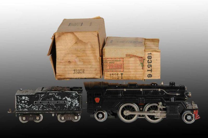 Appraisal: Lionel No Standard Gauge Engine Tender OB Description Pre-war Includes