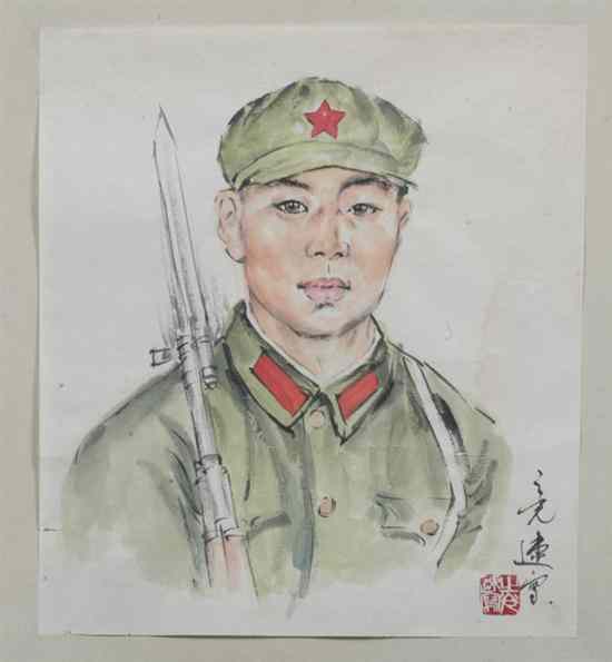 Appraisal: AFTER YANG ZHI GUANG Chinese born in SOLDIER SCHOLAR FEMALE