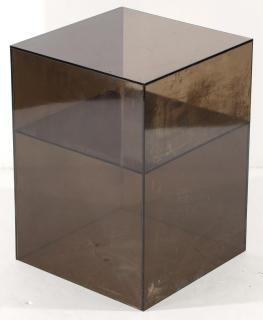 Appraisal: Contemporary Black Lucite Cube Stand H X square