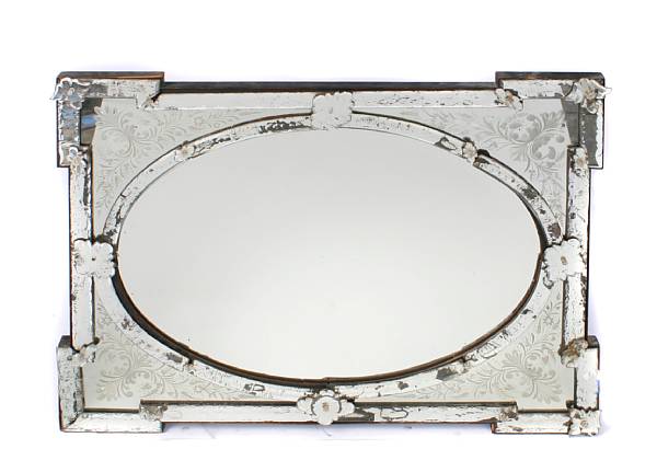 Appraisal: A Venetian glass mirror th century losses height in width