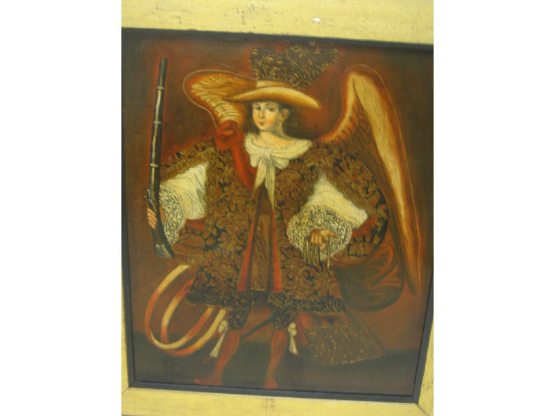 Appraisal: LATIN AMERICAN SCHOOL TH- TH CENTURY Guardian Angel oil on