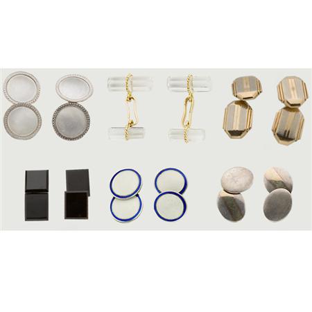 Appraisal: Six Pairs of Cufflinks Estimate -