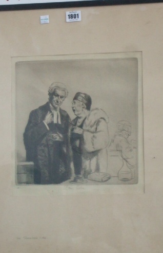 Appraisal: Salomon van Abbe - The Plaintiff's Case etching signed cm