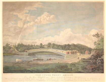 Appraisal: piece Hand-Colored Engraving Birch T homas The Upper Ferry Bridge