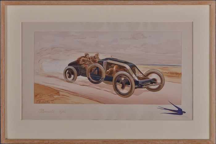 Appraisal: ERNEST MONTAUT - RENAULT Mixed media on paper x in