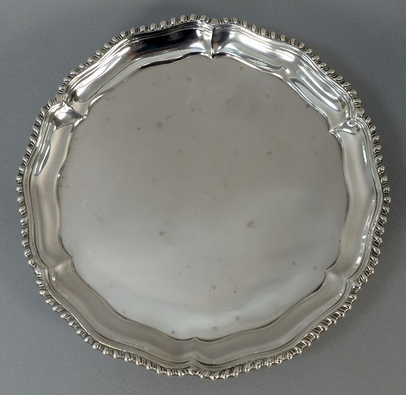 Appraisal: Rare American silver salver Myer Myers New York - having