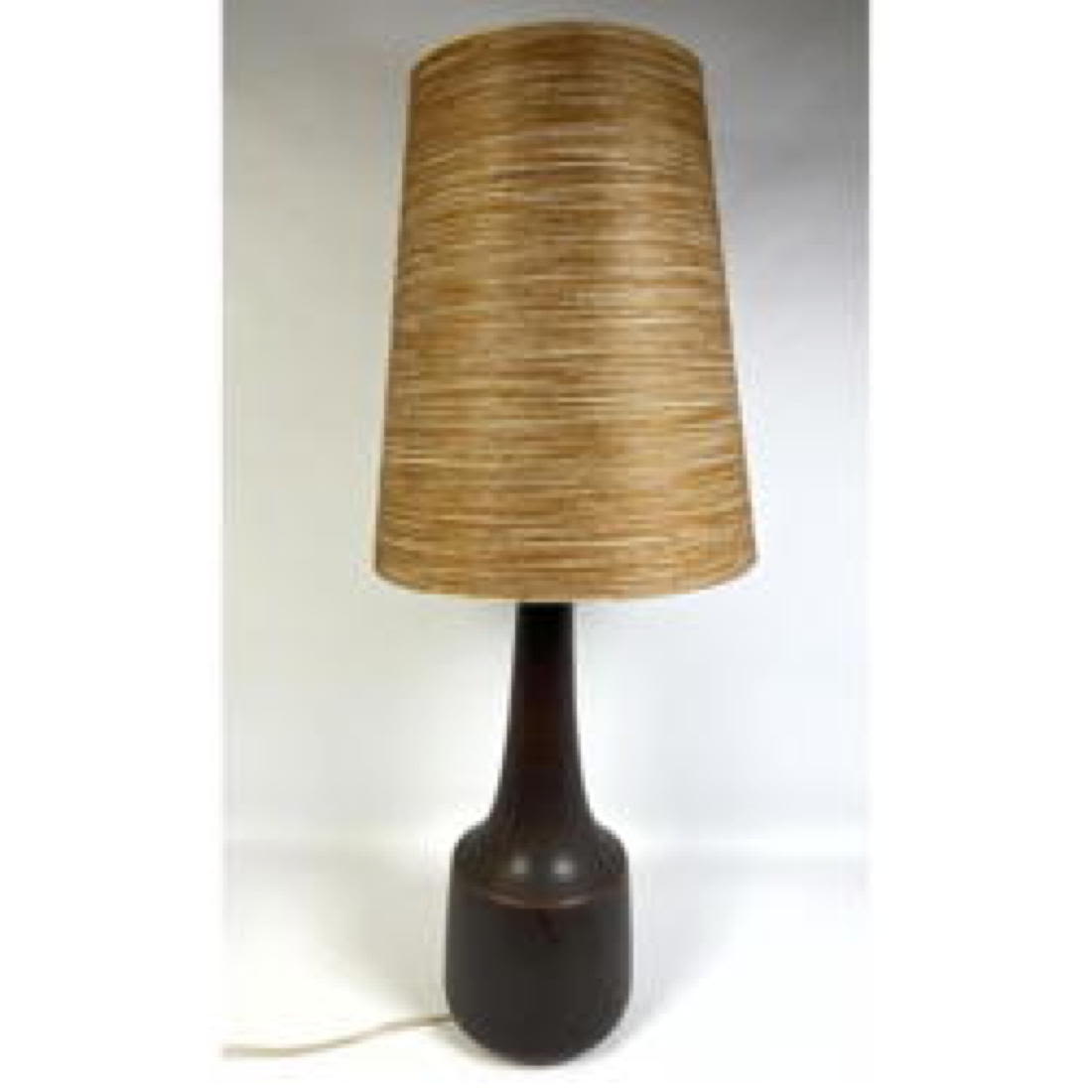 Appraisal: LOTTE and GUNNAR BOSTLUND Table Lamp Glazed Pottery Modernist Table