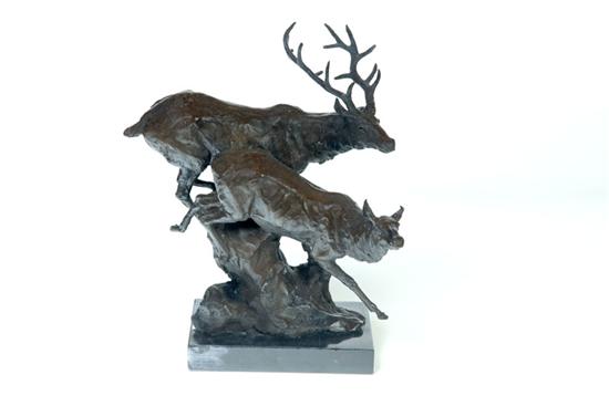 Appraisal: ELK AFTER AFTER ANTOINE-LOUIS BARYE FRANCE - Bronze signed on