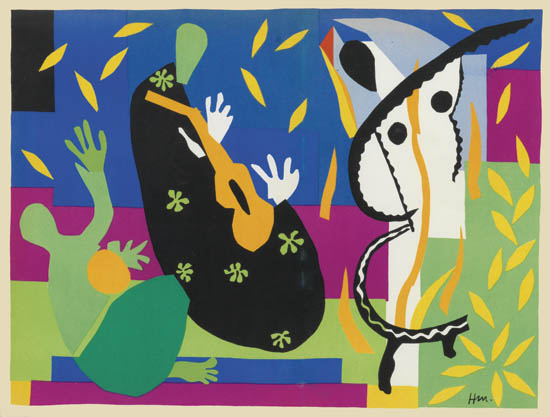 Appraisal: HENRI MATISSE after Tristesse du Roi Color lithograph x mm