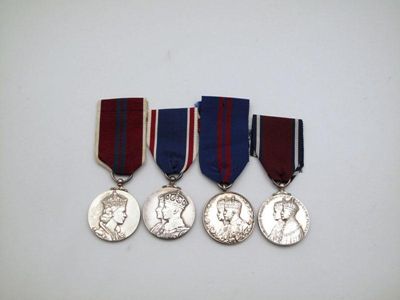 Appraisal: Coronation and Jubilee Medals silver George V George VI Elizabeth