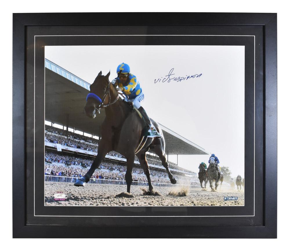 Appraisal: PHOTOGRAPH AMERICAN PHAROAH Signed Victor Espinoza by in