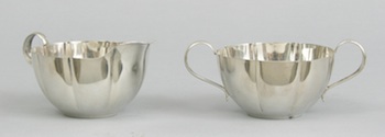 Appraisal: A Pair of Sterling Silver Creamer and Sugar by Webster