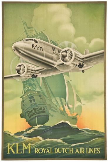 Appraisal: GALEMA Arjen - KLM - ROYAL DUTCH AIRLINES lithograph in