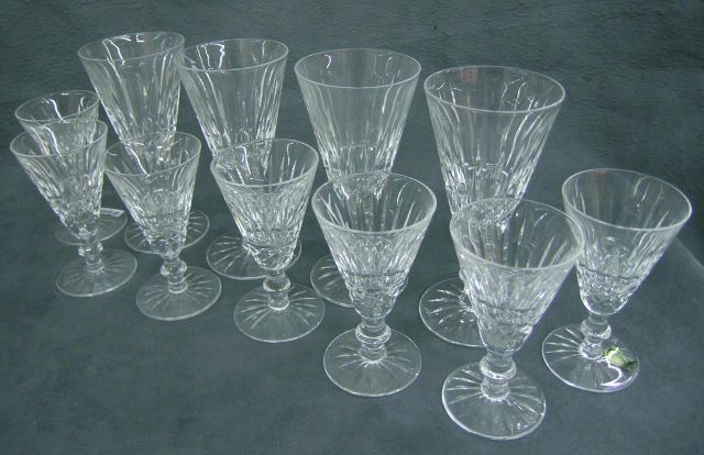 Appraisal: Waterford Baltray Crystal Stemware fluted champagne glasses and sherry cordials