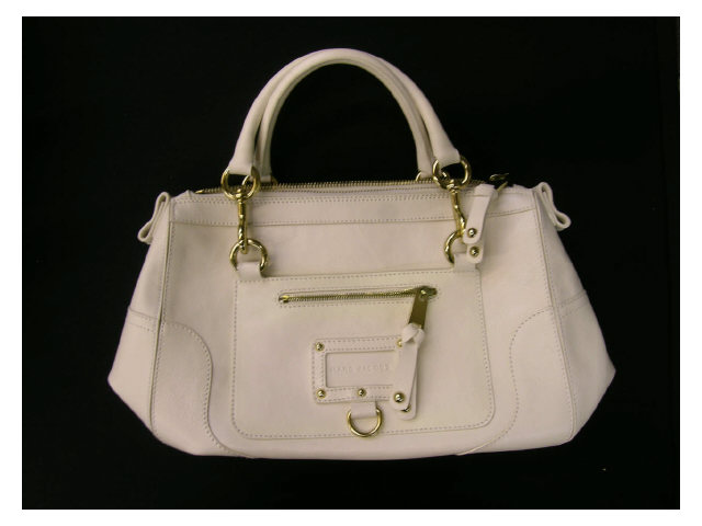 Appraisal: Ivory leather Marc Jacob handbag double leather straps two exterior