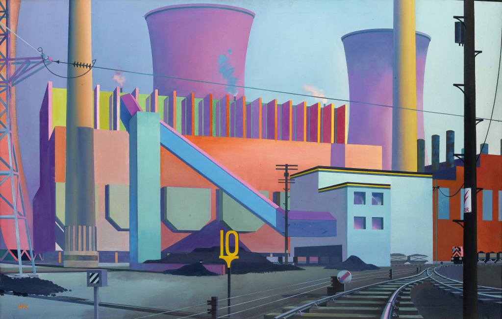 Appraisal: WALTER KERSHAW - POWER STATION signed with initials x cm