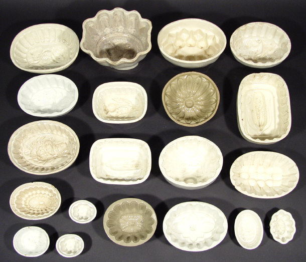 Appraisal: Twenty Victorian pottery jelly moulds and confectionery moulds some with