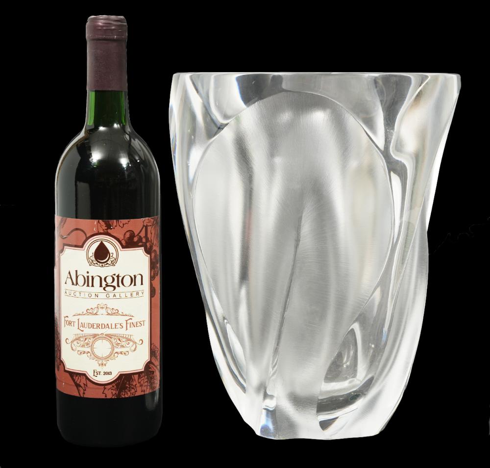 Appraisal: LALIQUE 'INGRID' CLEAR FROSTED CRYSTAL VASELalique 'Ingrid' clear and frosted