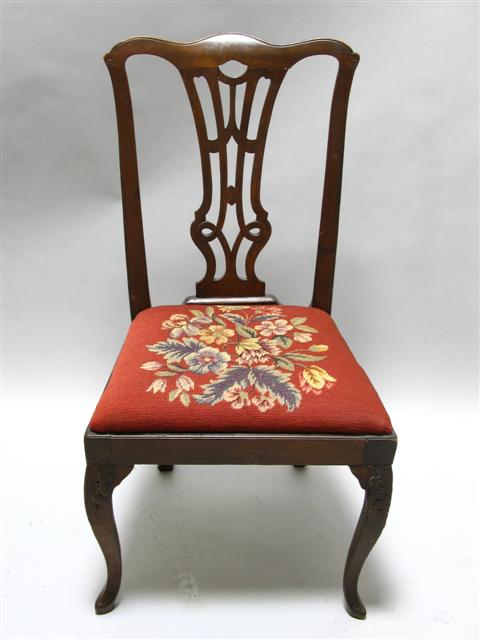 Appraisal: CONTINENTAL CHIPPENDALE BEECHWOOD CHAIR Circa 's possibly German - h