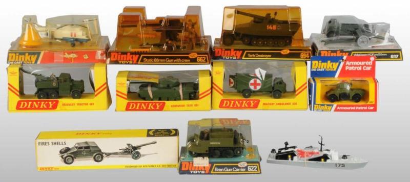 Appraisal: Lot of Dinky Die-Cast Vehicle Toys Description Circa s Includes