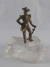 Appraisal: A Russian silver figure of Tsar Nicholas II in cossack