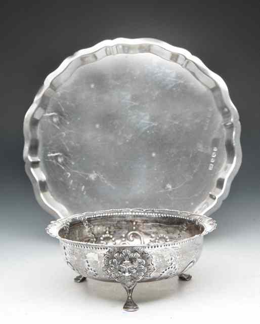 Appraisal: A VICTORIAN CIRCULAR SHALLOW SMALL BOWL with chased decoration and