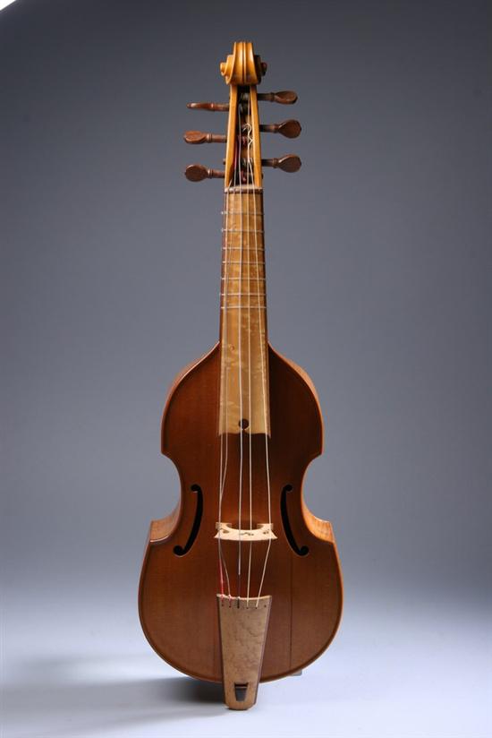 Appraisal: AMERICAN SATINWOOD AND BIRD'S EYE MAPLE SIX-STRINGED VIOL George Kelischek