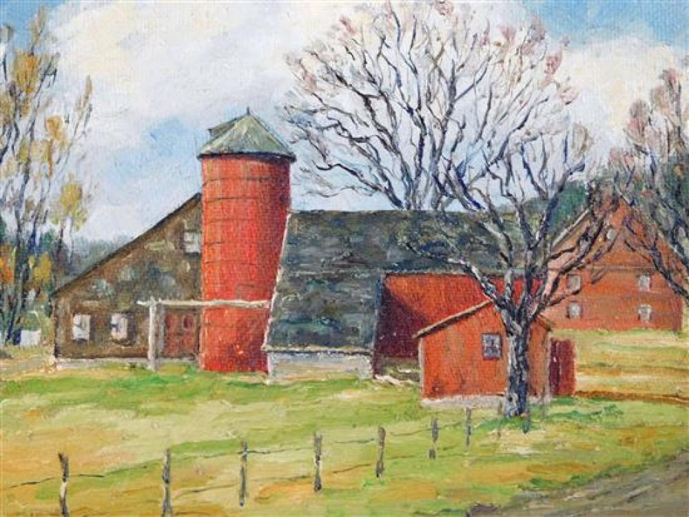 Appraisal: Bissell Phelps Smith American - The Red Silo oil on