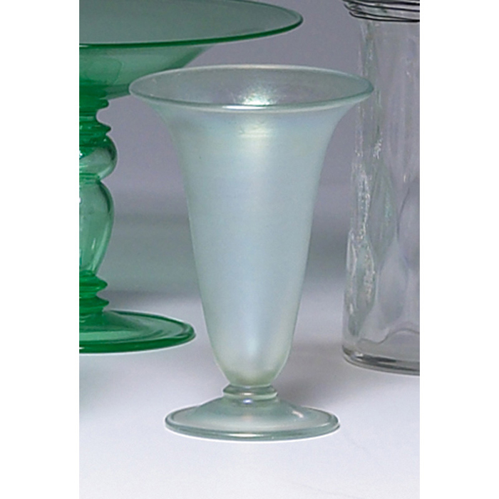 Appraisal: Steuben vase flaring and footed shape in frosted glass with